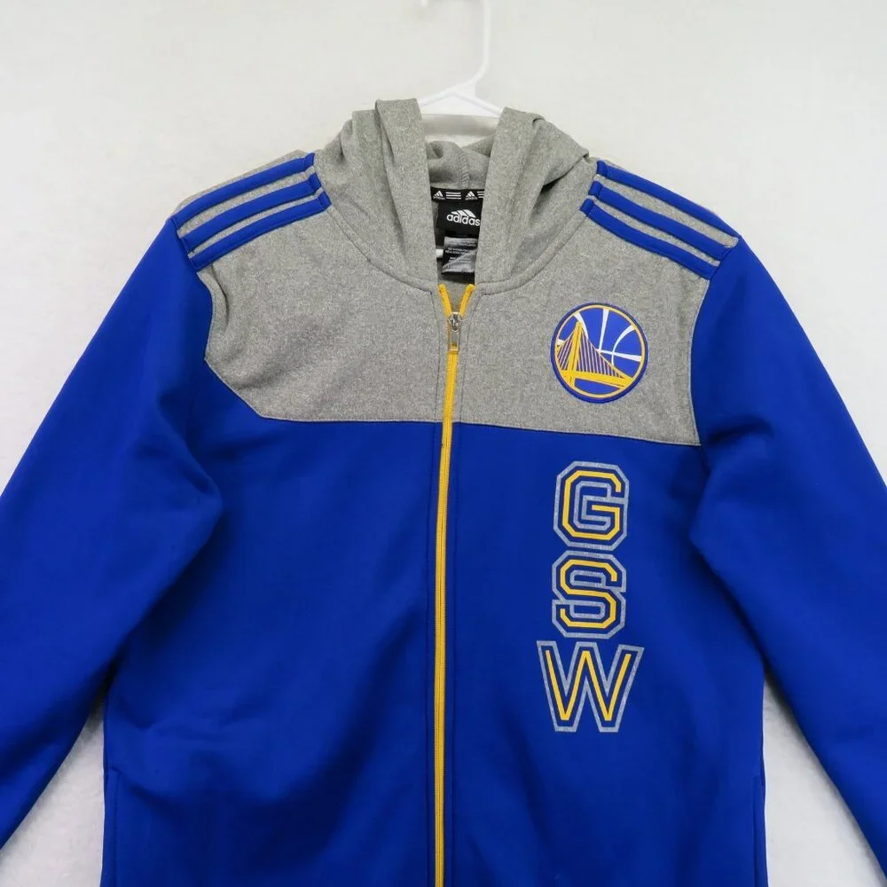 Golden State Warriors Jacket Youth Large‎ NBA Basketball ClimaWarm Adidas